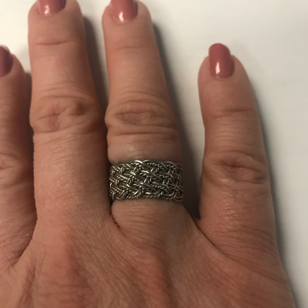 Sterling silver braided ring